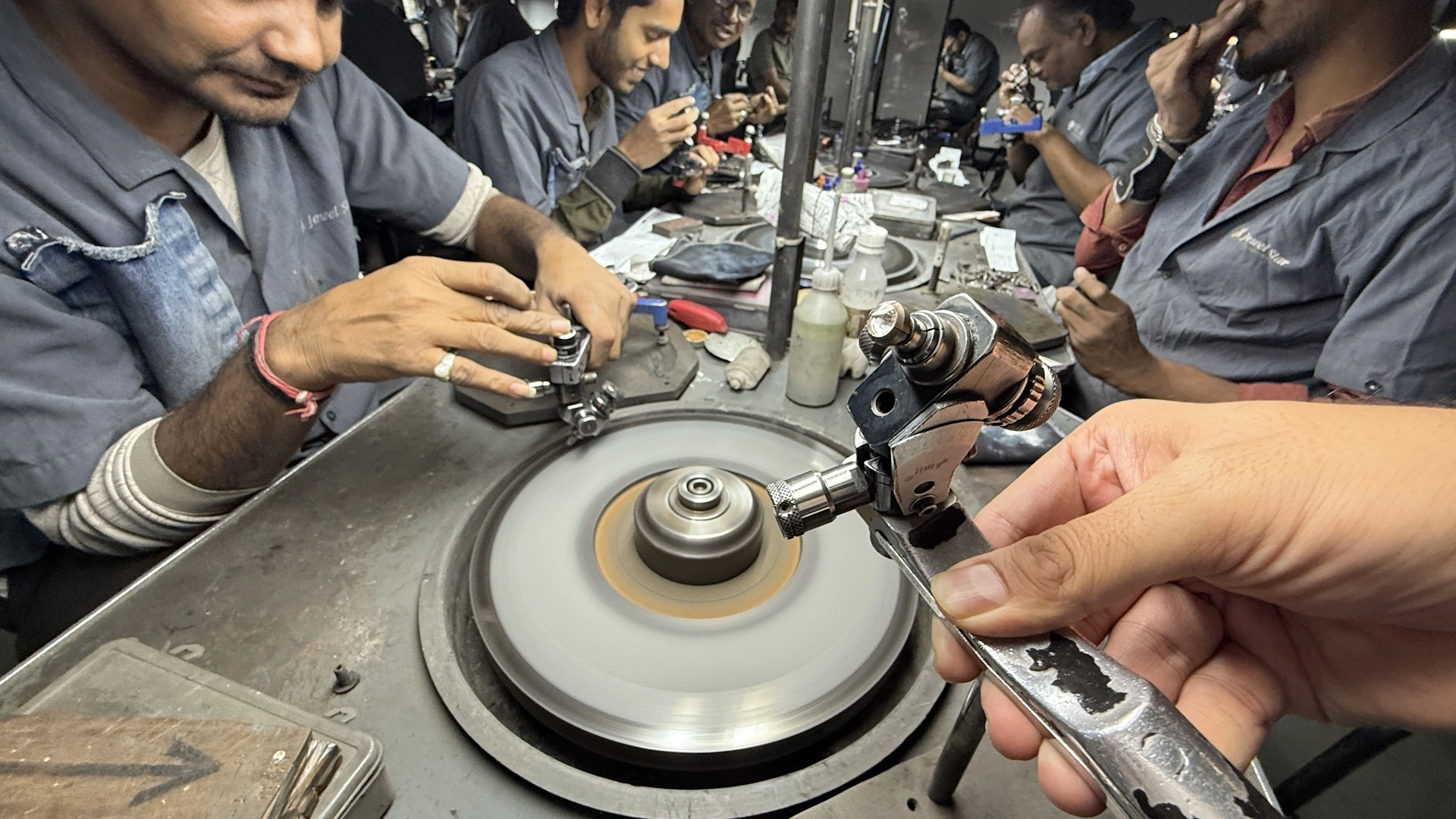 AZENA at a partner cutting workshop in Surat, India.